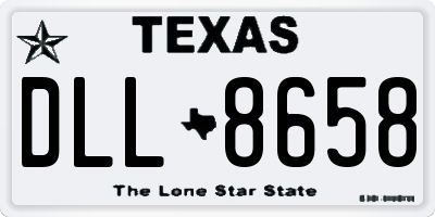 TX license plate DLL8658