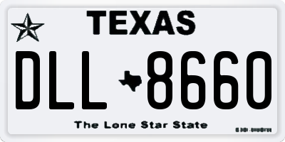 TX license plate DLL8660