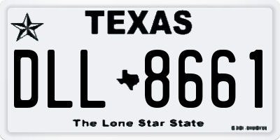 TX license plate DLL8661