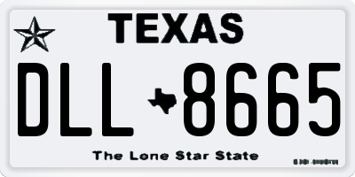 TX license plate DLL8665
