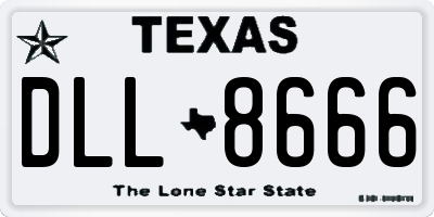 TX license plate DLL8666