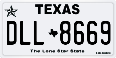 TX license plate DLL8669