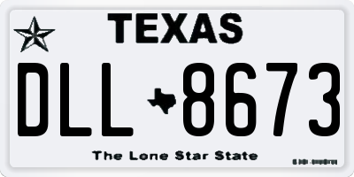 TX license plate DLL8673