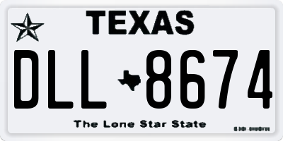 TX license plate DLL8674