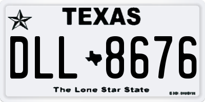 TX license plate DLL8676