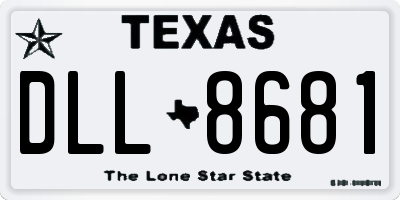 TX license plate DLL8681