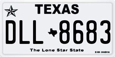 TX license plate DLL8683