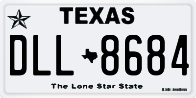 TX license plate DLL8684