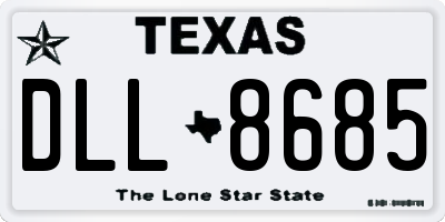 TX license plate DLL8685