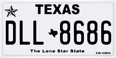 TX license plate DLL8686