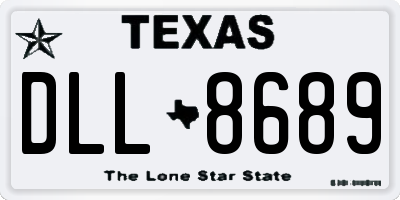 TX license plate DLL8689
