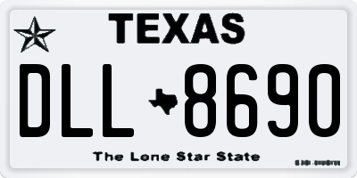 TX license plate DLL8690