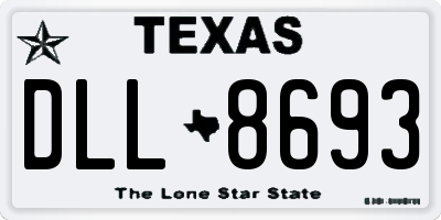 TX license plate DLL8693