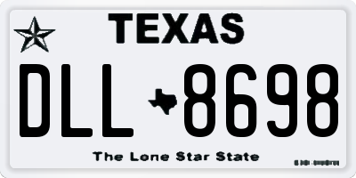 TX license plate DLL8698