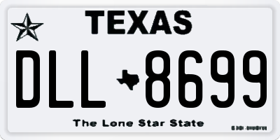 TX license plate DLL8699