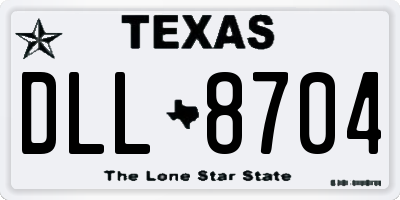 TX license plate DLL8704