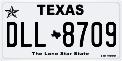 TX license plate DLL8709