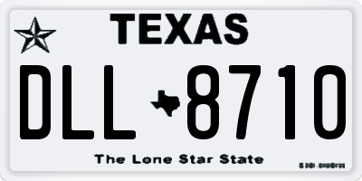 TX license plate DLL8710