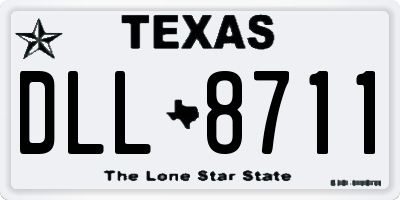 TX license plate DLL8711