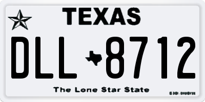 TX license plate DLL8712