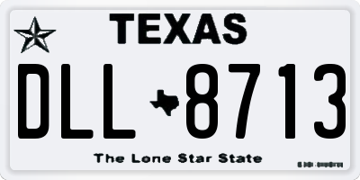 TX license plate DLL8713