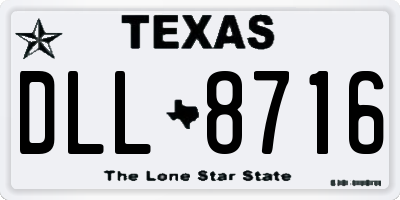 TX license plate DLL8716