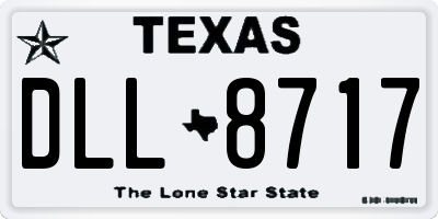TX license plate DLL8717