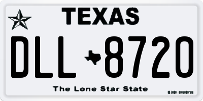 TX license plate DLL8720