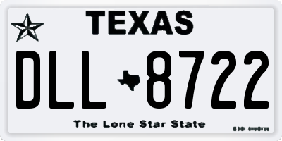 TX license plate DLL8722
