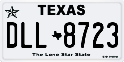 TX license plate DLL8723