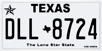 TX license plate DLL8724