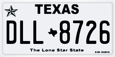 TX license plate DLL8726