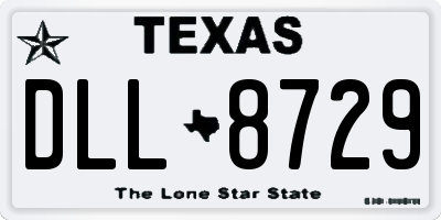 TX license plate DLL8729
