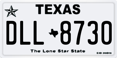 TX license plate DLL8730