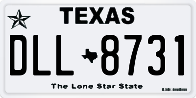 TX license plate DLL8731