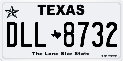 TX license plate DLL8732