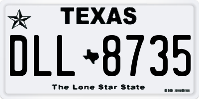 TX license plate DLL8735