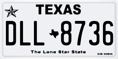 TX license plate DLL8736