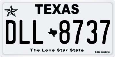 TX license plate DLL8737