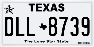 TX license plate DLL8739