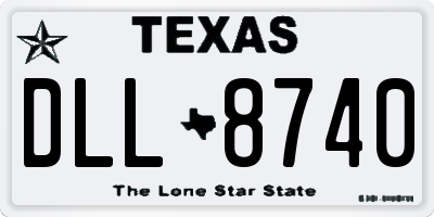 TX license plate DLL8740