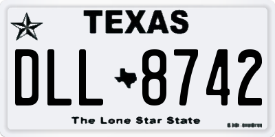 TX license plate DLL8742