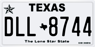 TX license plate DLL8744