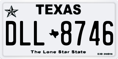 TX license plate DLL8746