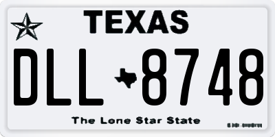 TX license plate DLL8748