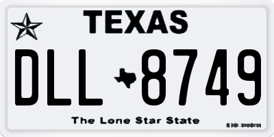 TX license plate DLL8749