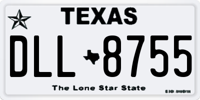 TX license plate DLL8755