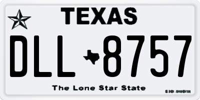 TX license plate DLL8757