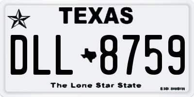 TX license plate DLL8759