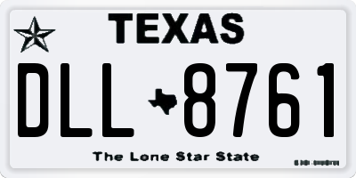 TX license plate DLL8761